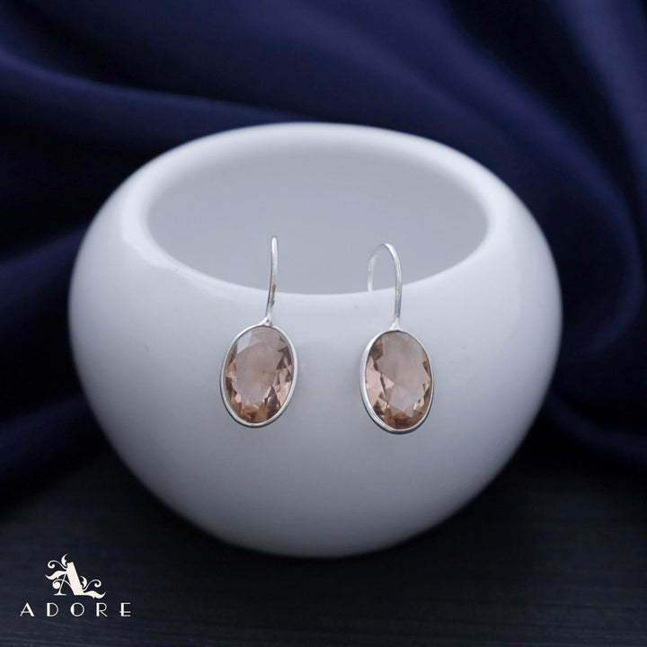 Cercel Silver Oval Drops