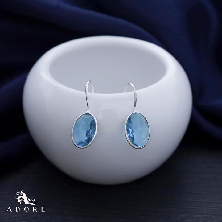 Cercel Silver Oval Drops