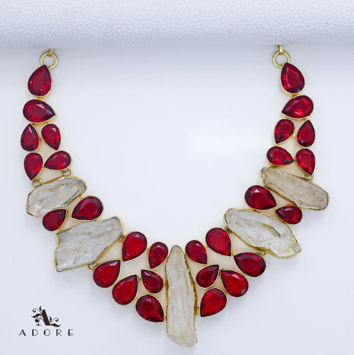 Zina Red Neckpiece