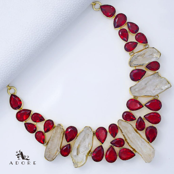 Zina Red Neckpiece