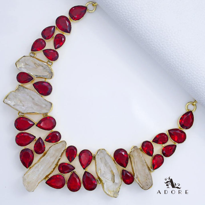 Zina Red Neckpiece
