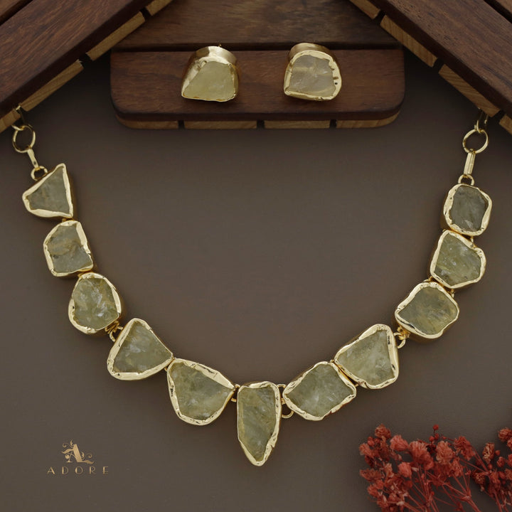 Imaya Raw Stone Neckpiece With Stud