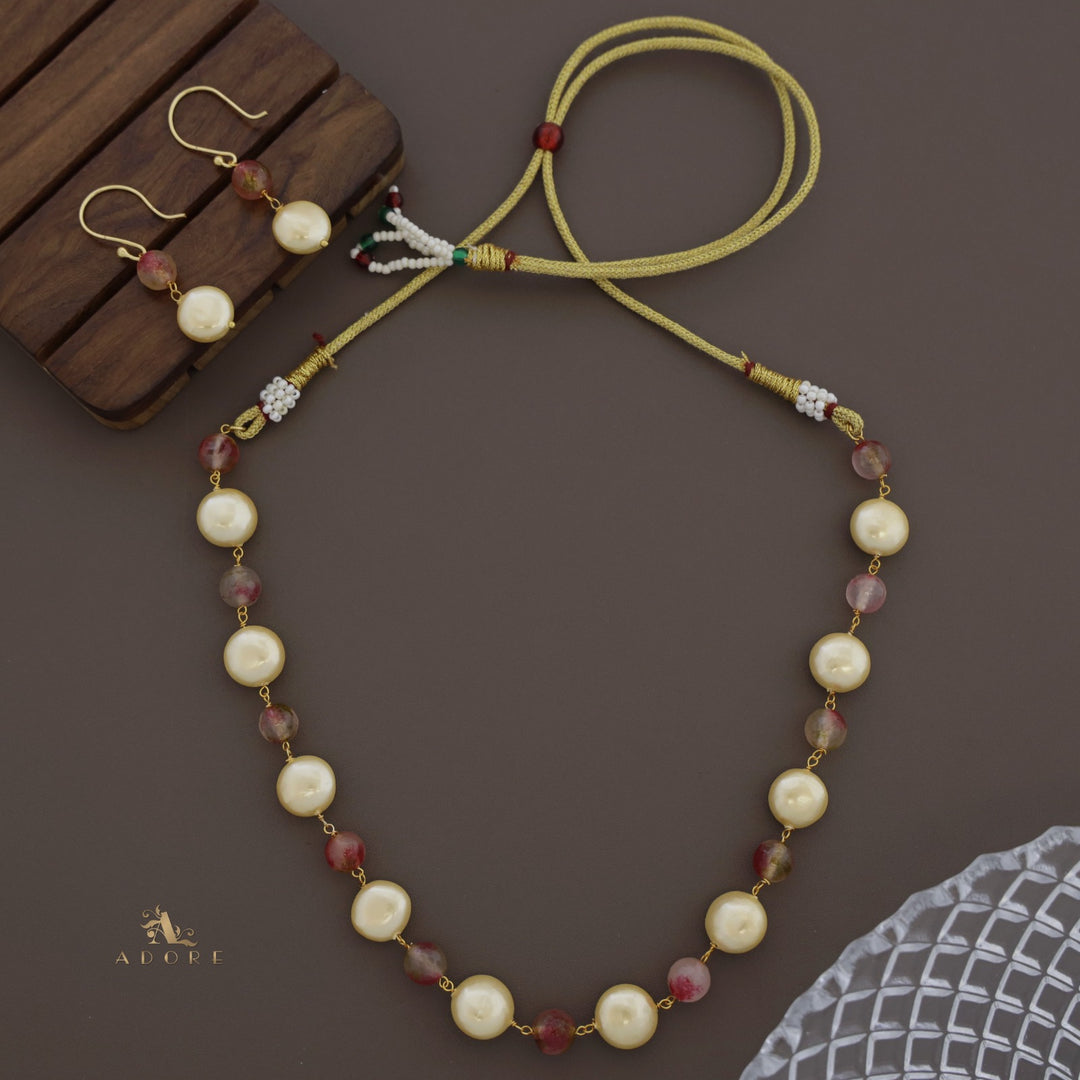 Harriet Pearl Neckpiece With Drop