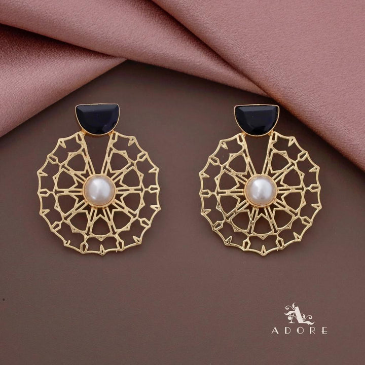 Golden Rangoli Glossy Earring