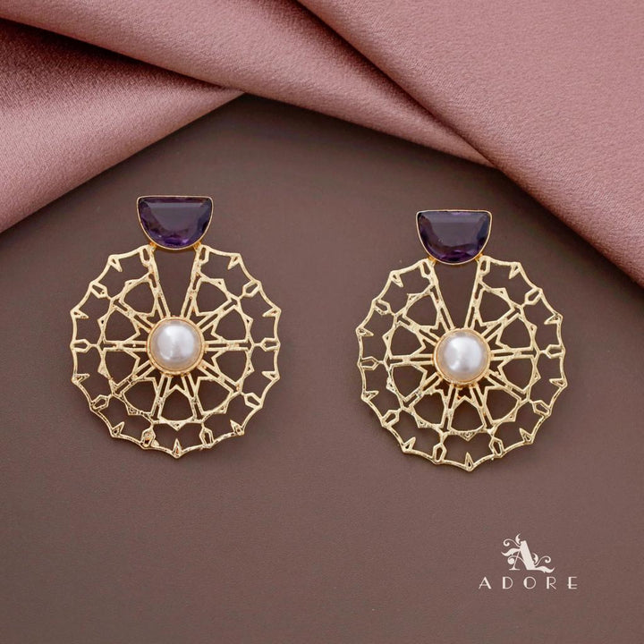 Golden Rangoli Glossy Earring