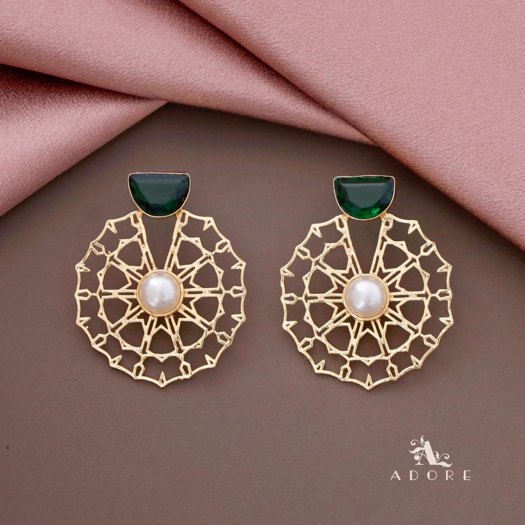 Golden Rangoli Glossy Earring