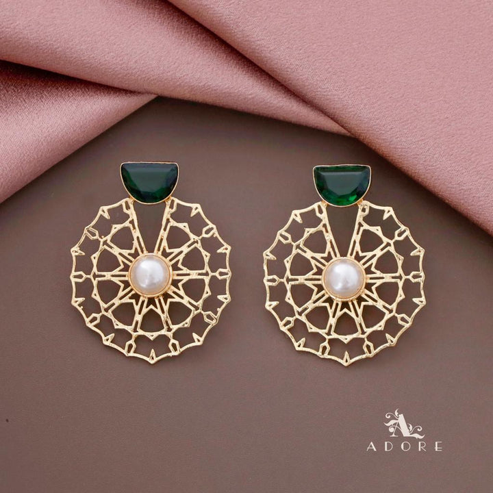 Golden Rangoli Glossy Earring