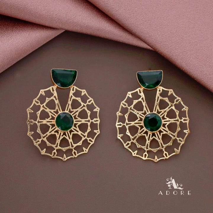 Golden Rangoli Glossy Earring