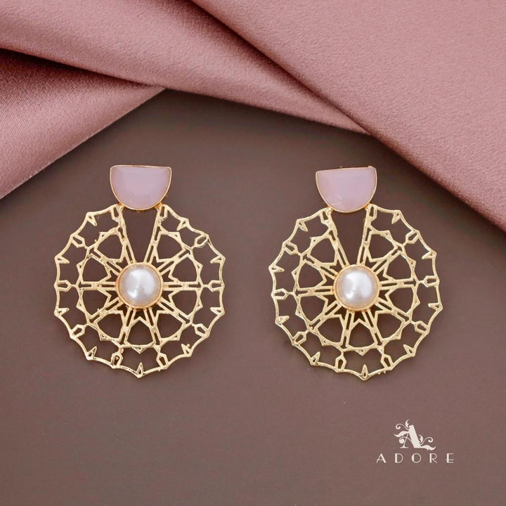 Golden Rangoli Glossy Earring