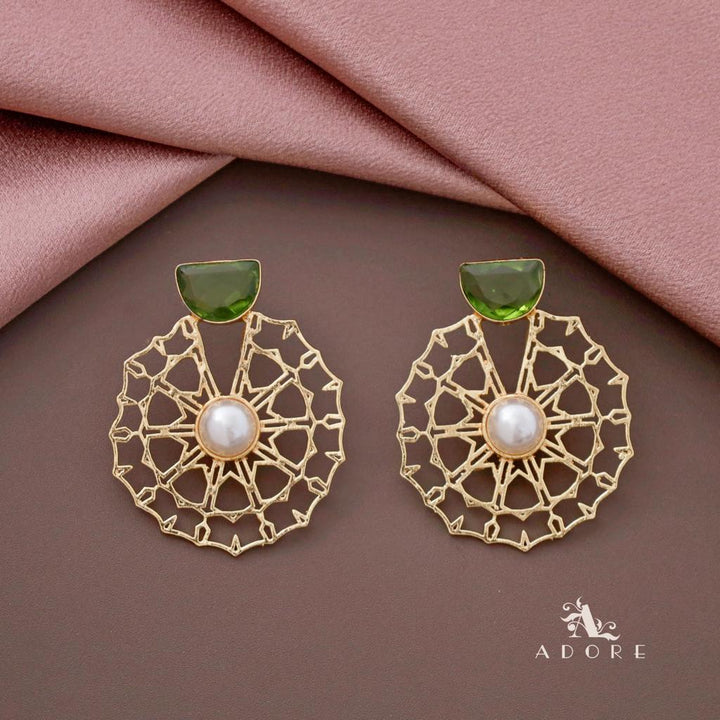 Golden Rangoli Glossy Earring