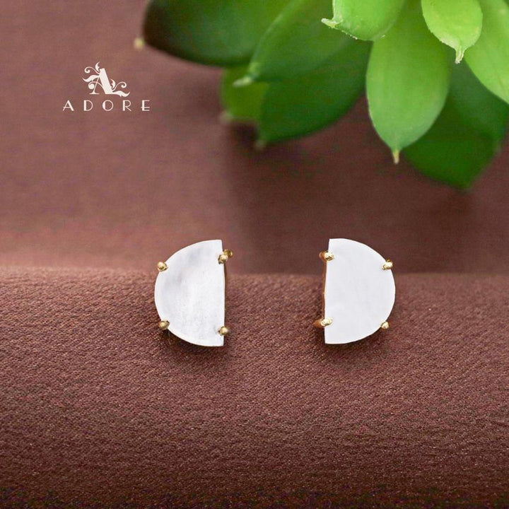 Memphis Semi Circle Glossy Stud