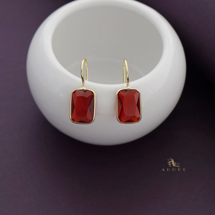 Cercel Rectangle Glossy Drop