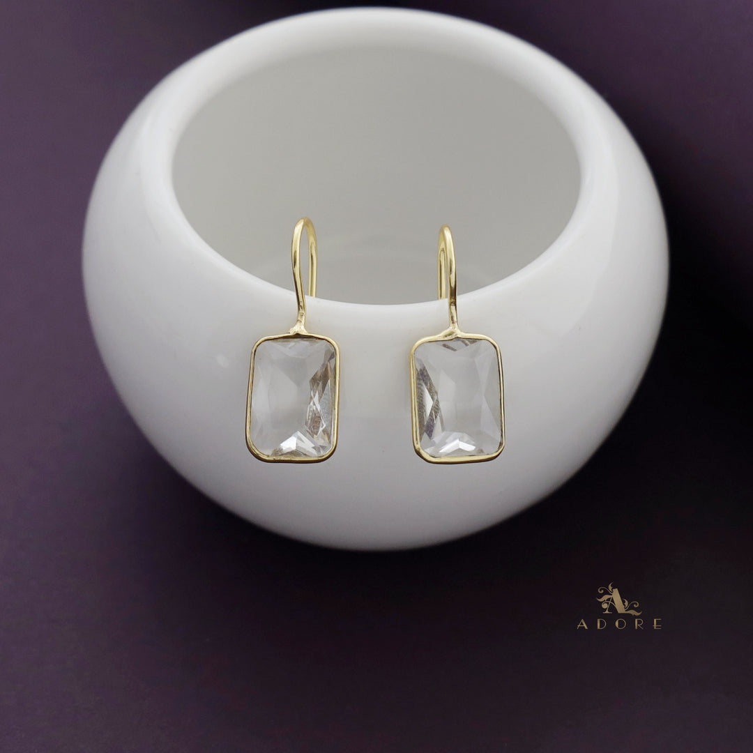 Cercel Rectangle Glossy Drop