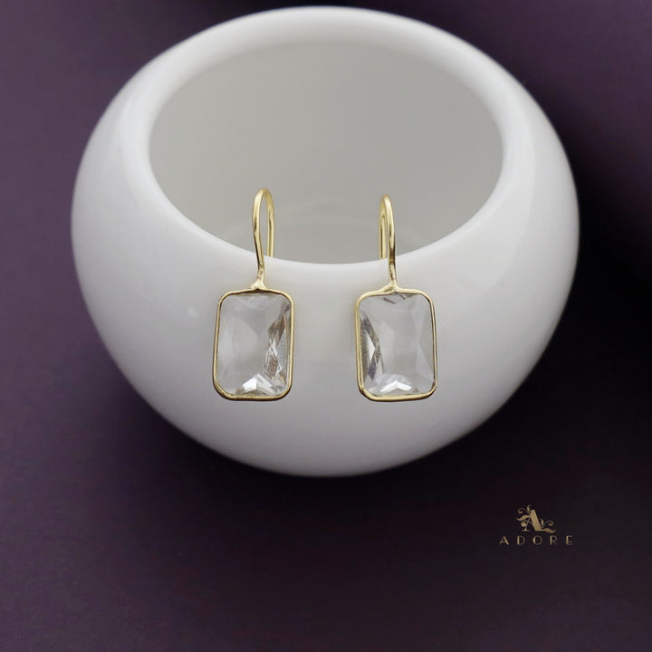 Cercel Rectangle Glossy Drop