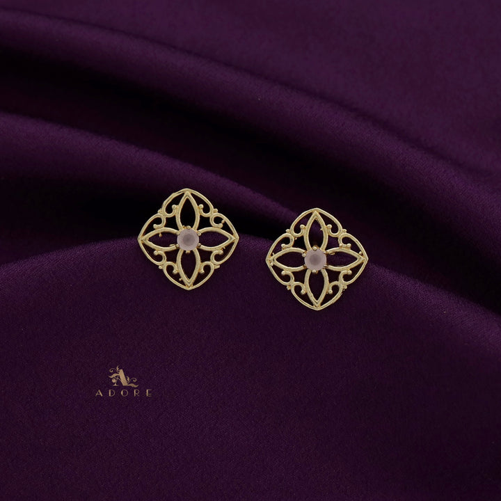 Kyra Square Flower Earring