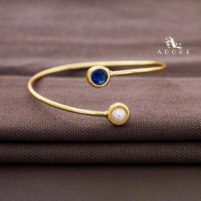 Round Glossy + Pearl Bangle