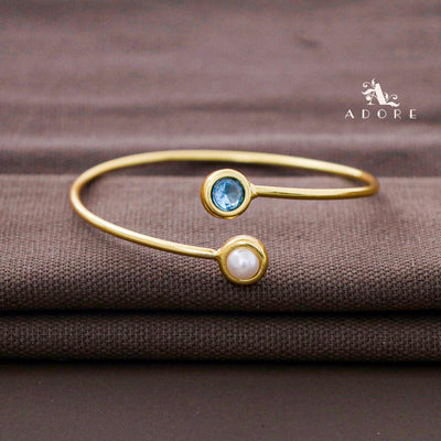 Round Glossy + Pearl Bangle