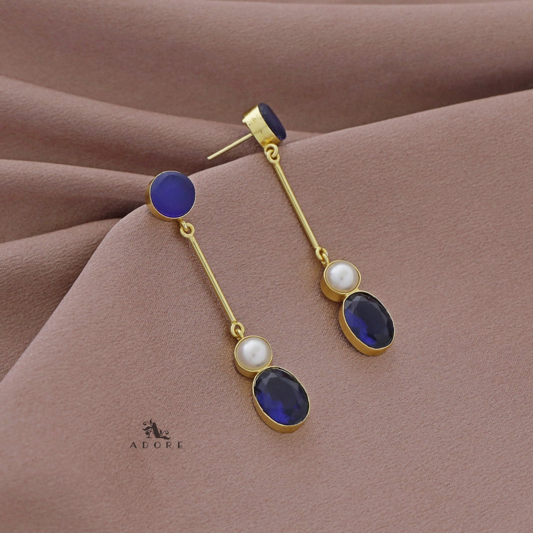 Multicolour Baamini Glossy With Pearl Earring