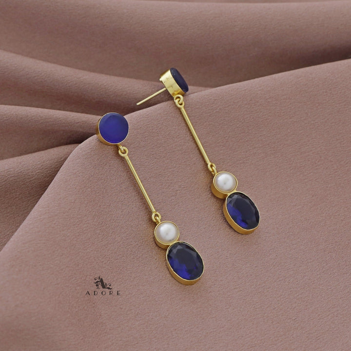 Multicolour Baamini Glossy With Pearl Earring