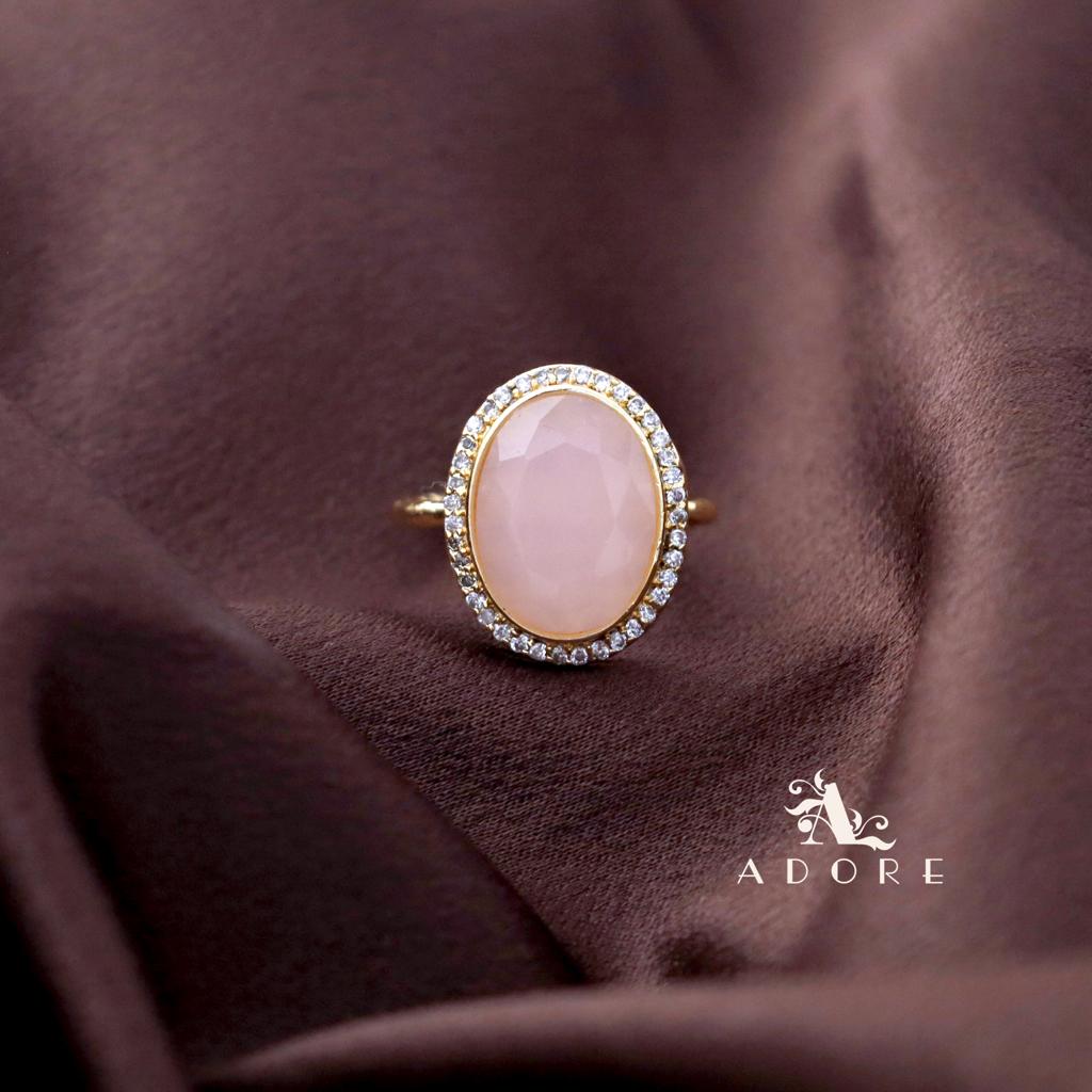 Textured Glossy Oval Ring