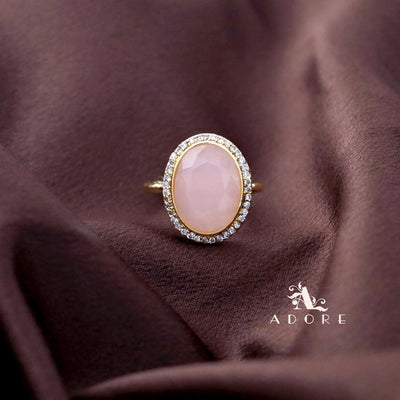 Textured Glossy Oval Ring