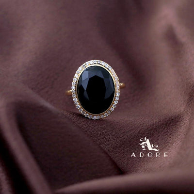 Textured Glossy Oval Ring