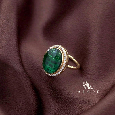 Textured Glossy Oval Ring