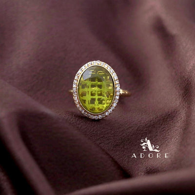 Textured Glossy Oval Ring