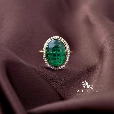 Textured Glossy Oval Ring