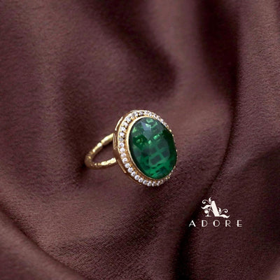 Textured Glossy Oval Ring