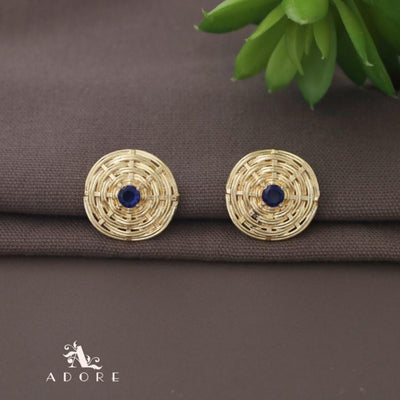 Golden Braided Web Glossy Earring