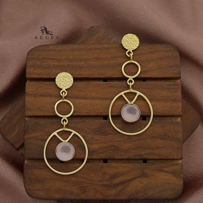 Golden Bubble Circles Round Glossy Earring