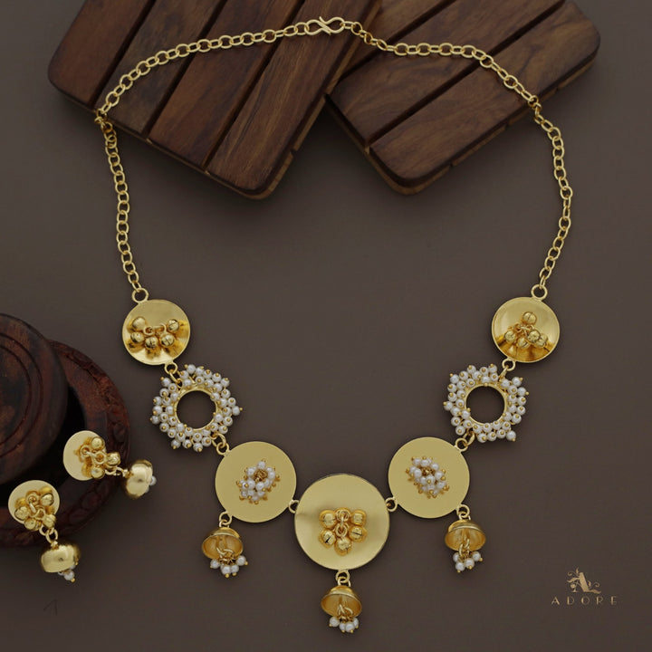 Anarviya Ghungroo Neckpiece With Earring