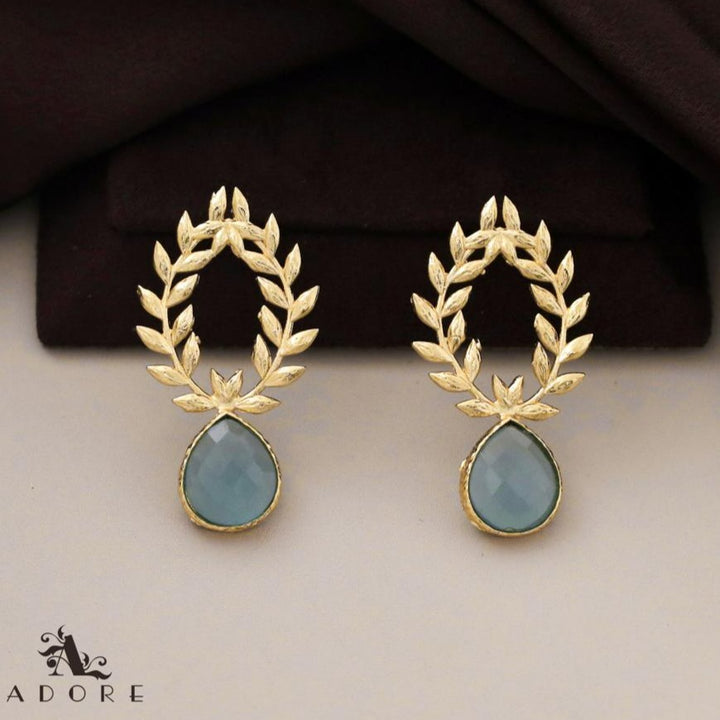 Golden Leafy Drop Earring