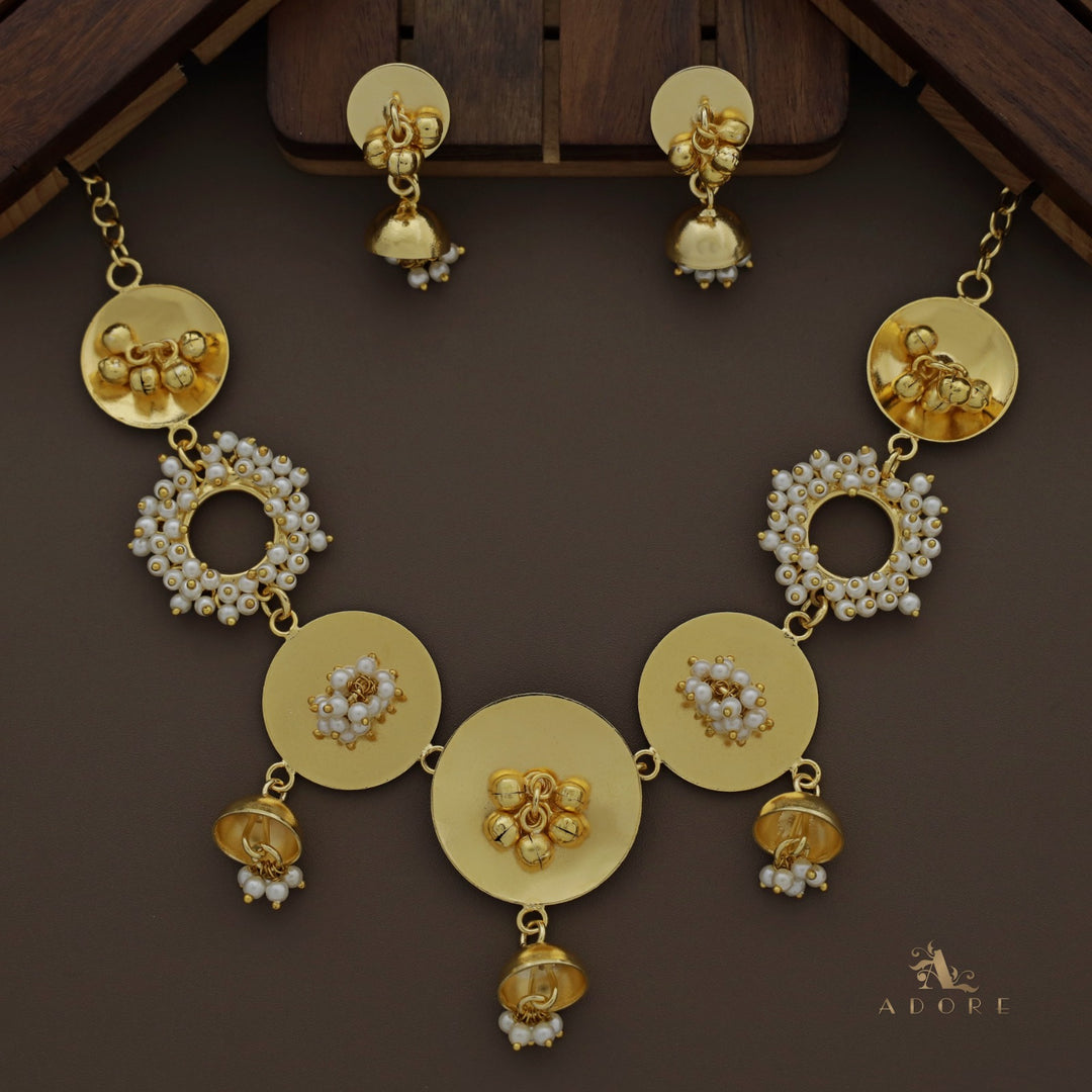 Anarviya Ghungroo Neckpiece With Earring