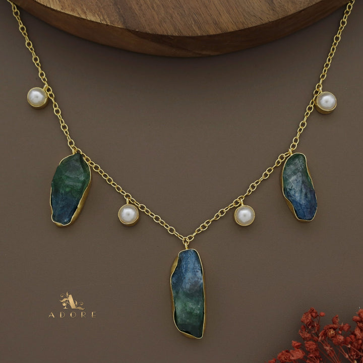 Breeta Dyed Stone Pearl Neckpiece