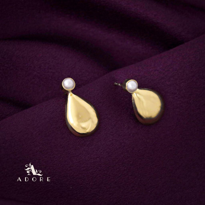 Pearl Golden Drop Earring