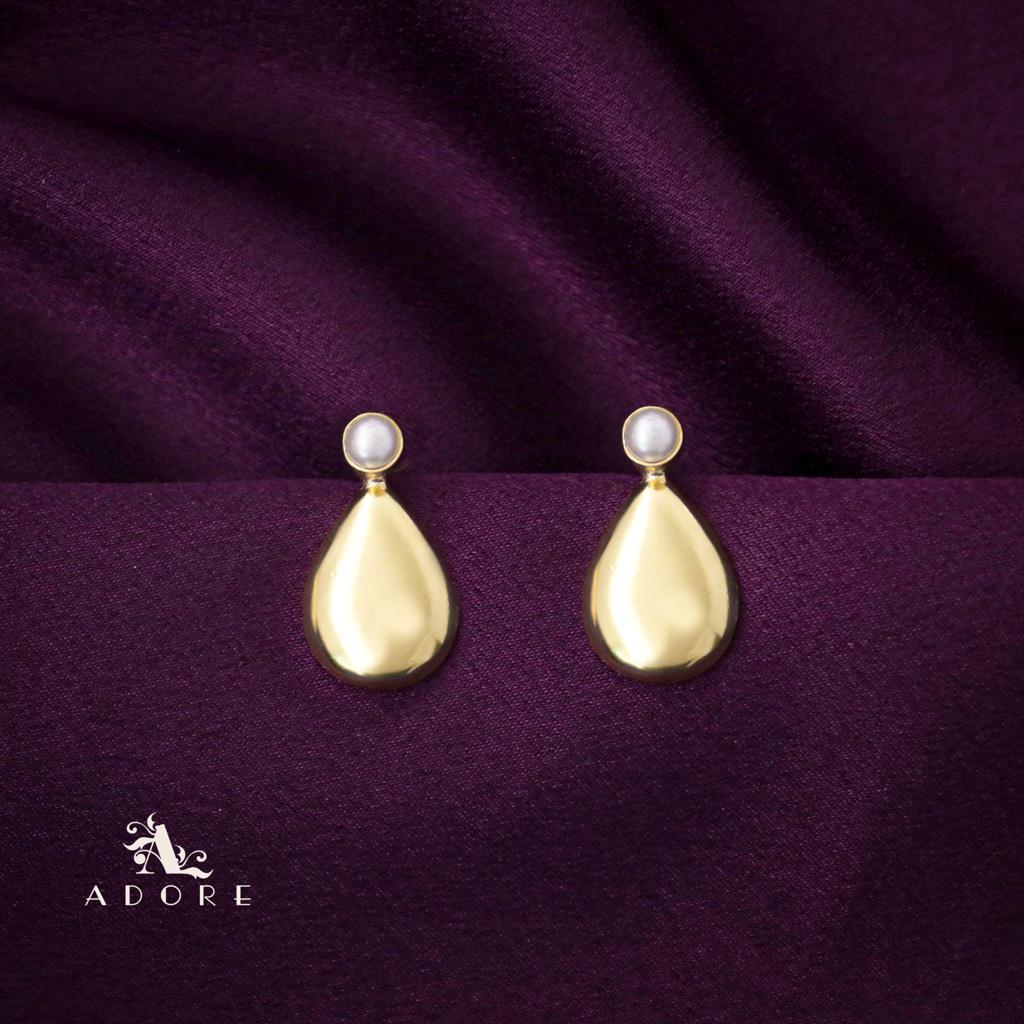 Pearl Golden Drop Earring