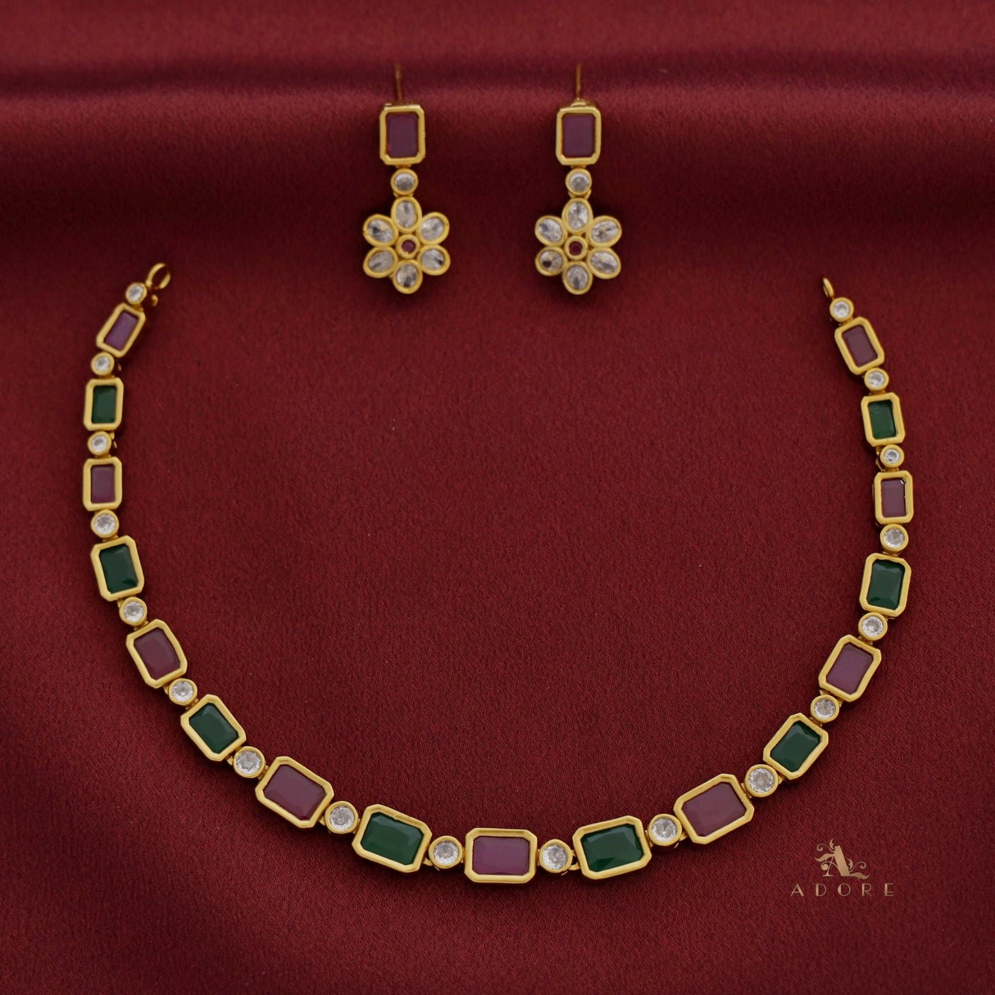 Krithika Short Neckpiece With Earring