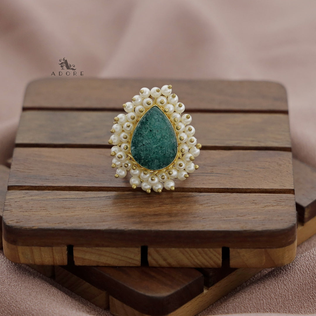 Sahara Cluster Pearl Druzy Stone Ring (Colour Option)