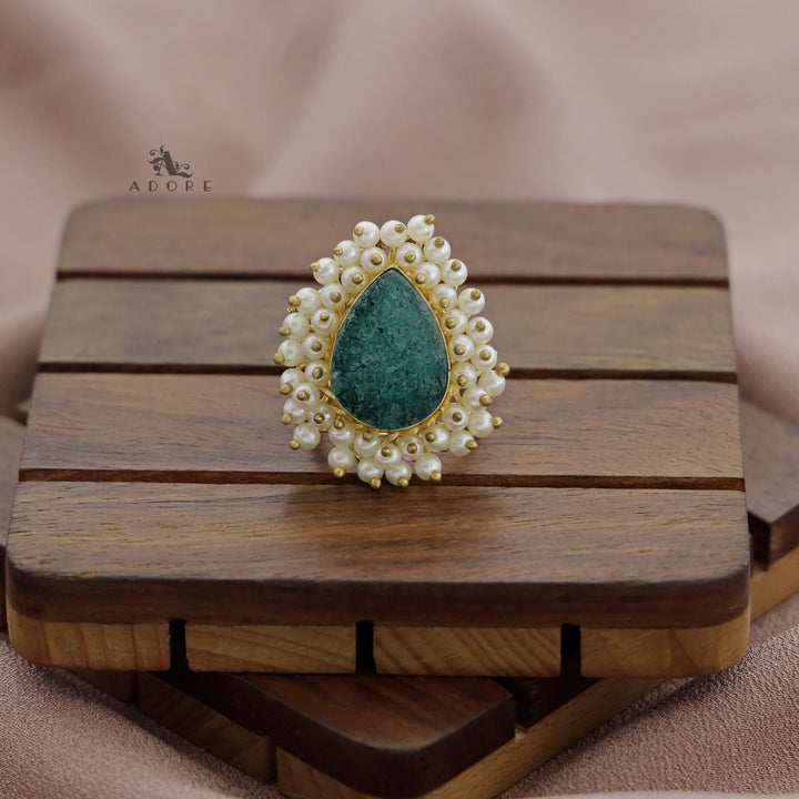 Sahara Cluster Pearl Druzy Stone Ring (Colour Option)