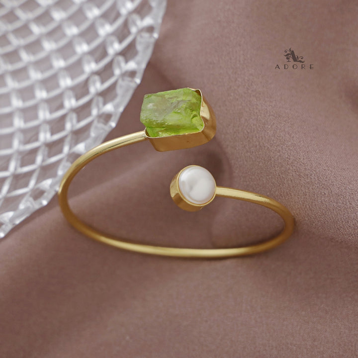 Libra Dyed Stone + Pearl Bangle