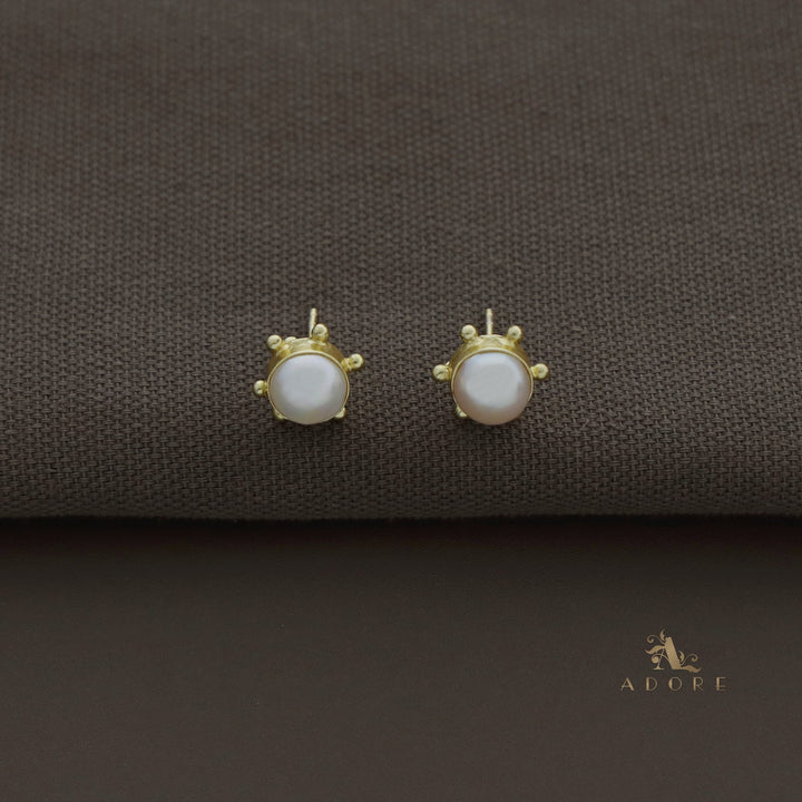 Baroona Moon Pearl Neckpiece With Earring