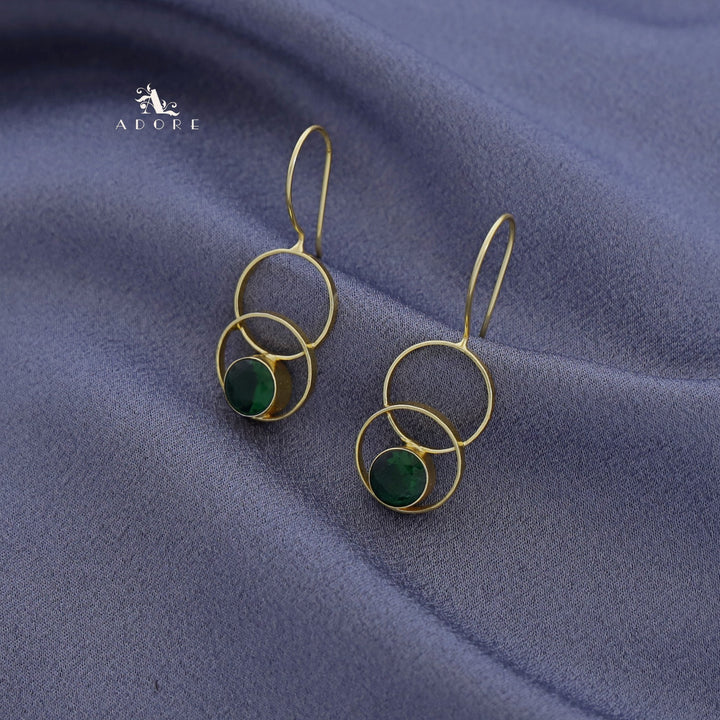 Golden Tri Round Glossy Drop