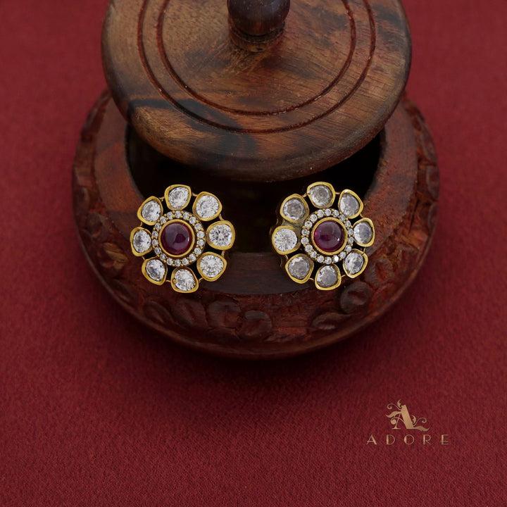 Tanmayi Premium Flower Neckpiece With Stud
