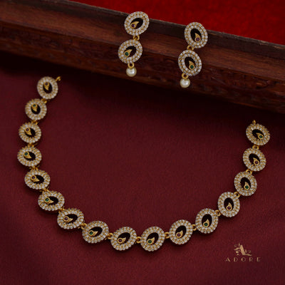Sargam Short Neckpiece With Earring