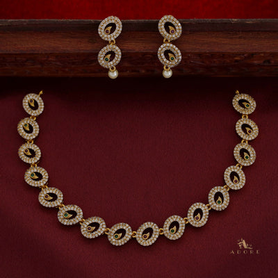 Sargam Short Neckpiece With Earring