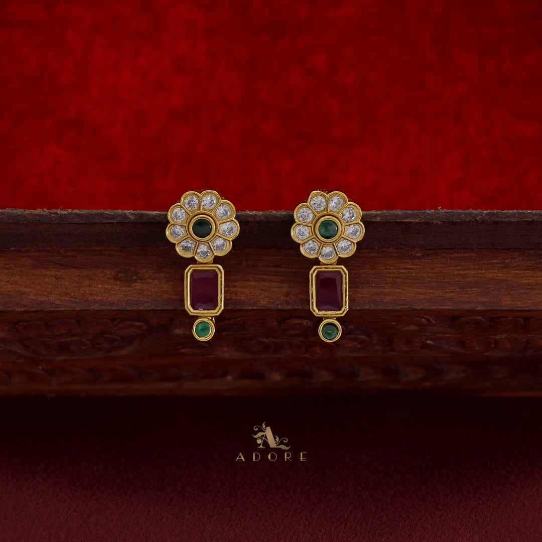 Udishna 2 Layer Neckpiece With Earring