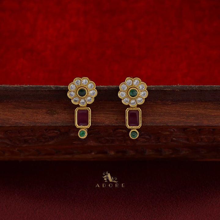 Udishna 2 Layer Neckpiece With Earring