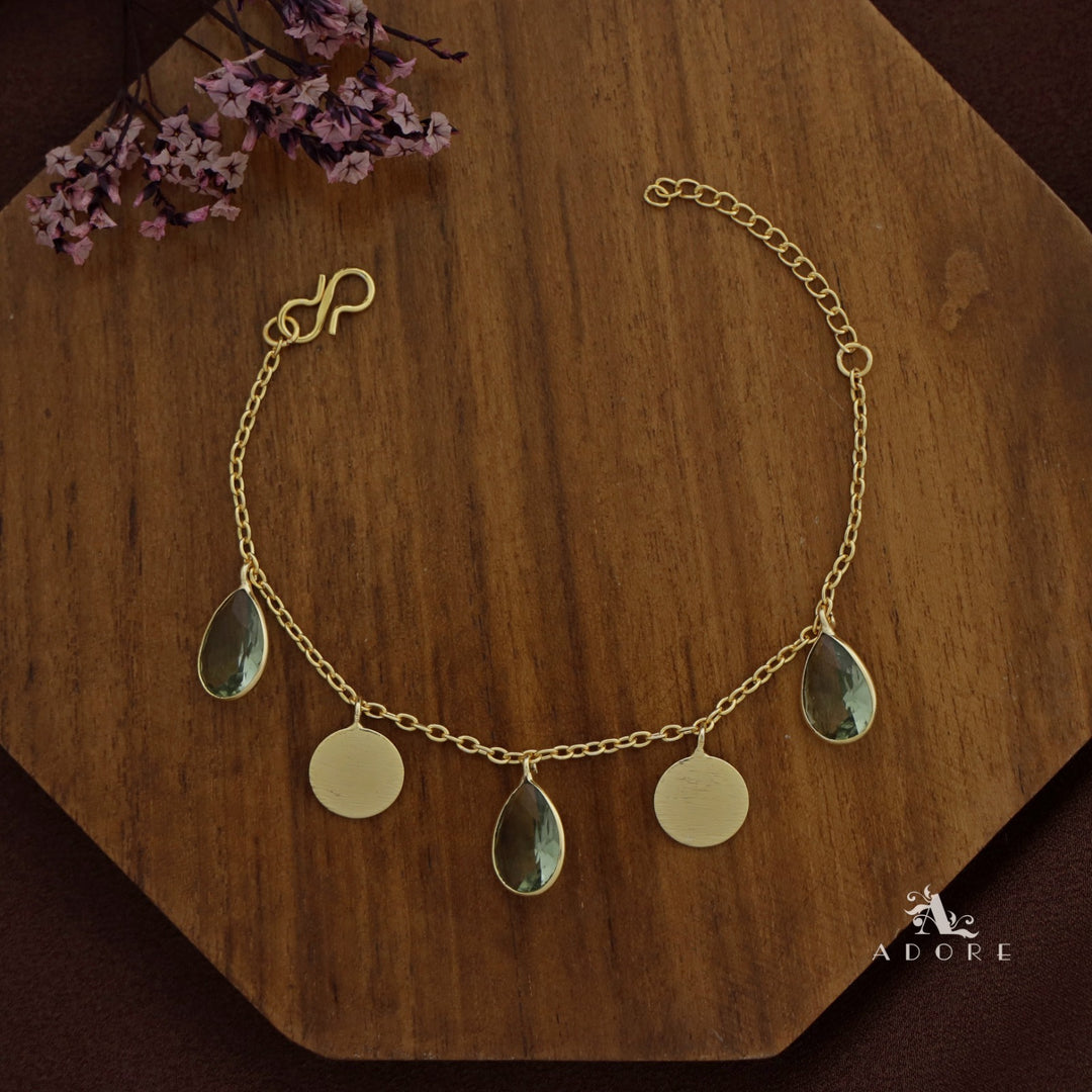 Golden Coin + Glossy Drop Bracelet